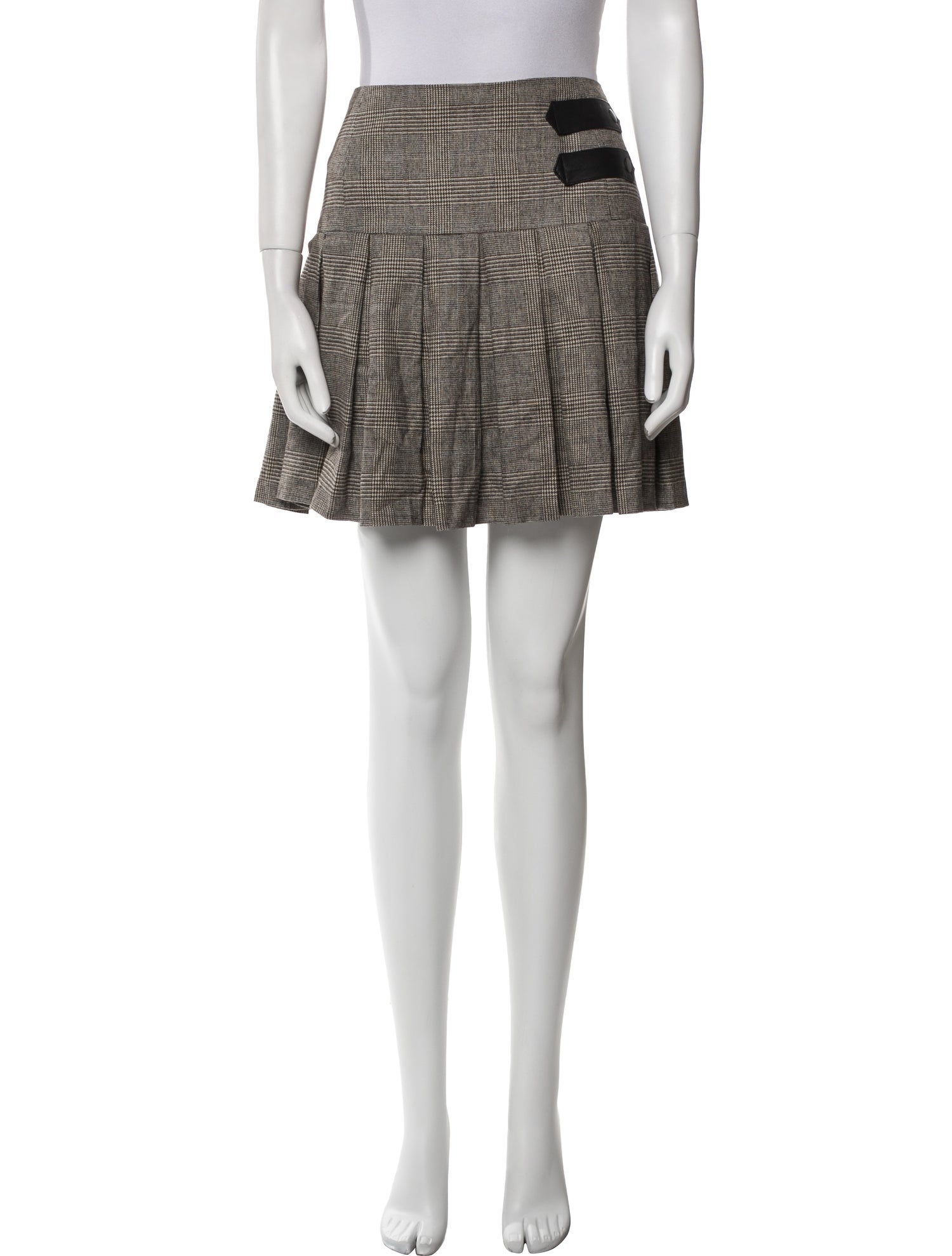 Alice + Olivia Plaid Print Mini Skirt